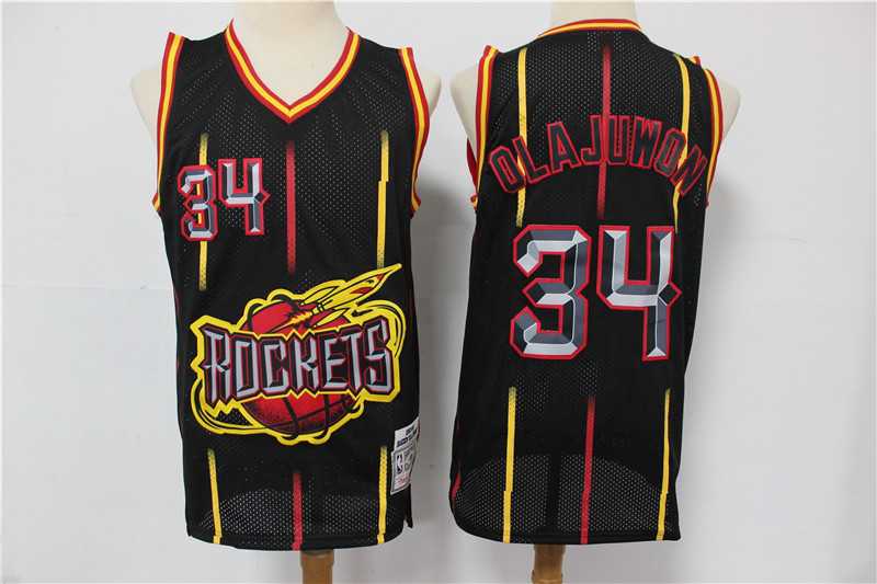 Rockets 34 Hakeem Olajuwon Black Hardwood Classics Jersey,We sell and wholesale Rockets 34 Hakeem Olajuwon Black Hardwood Classics Jersey on line form chian!